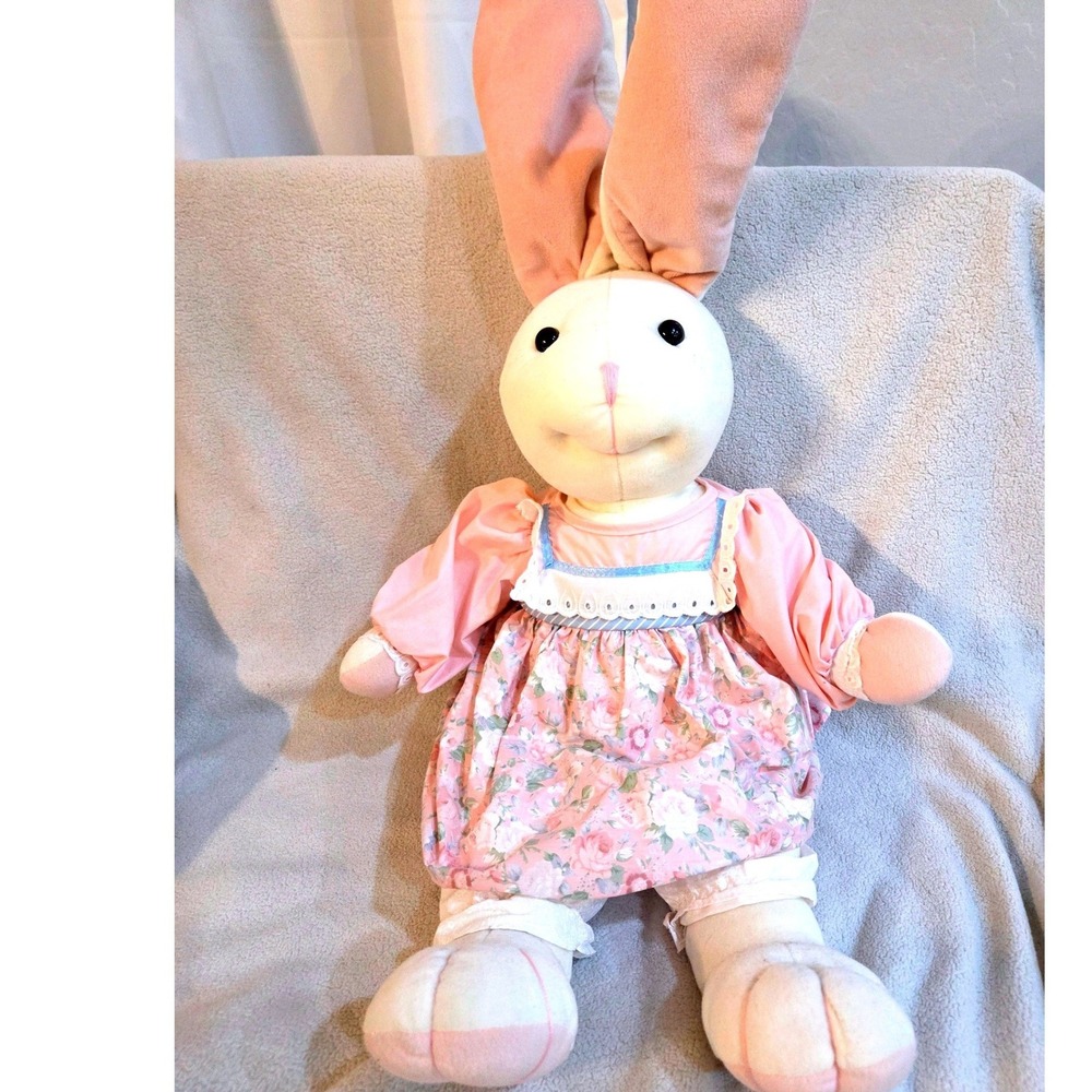 Rare Vintage 1994 Commonwealth The Velveteen Rabbits Plush Bunny Floral Dres 28"